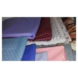 Cotton, Jersey, Flannel Remnants In Covered Tote.