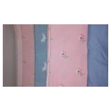 Cotton, Jersey, Flannel Remnants In Covered Tote.