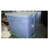 Cotton, Jersey, Flannel Remnants In Covered Tote.