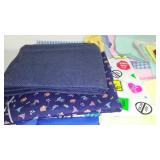 Cotton, Jersey, Denim, Flannel Remnants In Covered Tote.