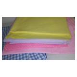 Cotton, Jersey, Denim, Flannel Remnants In Covered Tote.