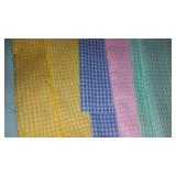 Cotton, Jersey, Denim, Flannel Remnants In Covered Tote.