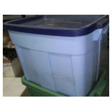 Cotton, Jersey, Denim, Flannel Remnants In Covered Tote.