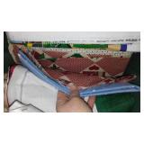 Flannel, Denim, Cotton, Craft Prints In Covered Tote.