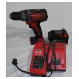 Milwaukee M18 18V Lithium-Ion Cordless 1/2 In. Drill Driver, Battery And Charger.