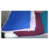 Flannel, Jersey, Cotton, Remnant Material. 18 Gal. Rubbermaid Roughneck Covered Tote.