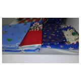 Flannel, Jersey, Cotton, Remnant Material. 18 Gal. Rubbermaid Roughneck Covered Tote.