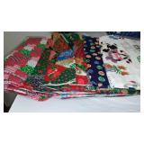 Flannel, Jersey, Cotton, Remnant Material. 18 Gal. Rubbermaid Roughneck Covered Tote.