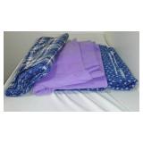 Flannel, Jersey, Cotton, Remnant Material. 18 Gal. Rubbermaid Roughneck Covered Tote.