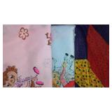 Flannel, Cotton, Some are cut for blankets, Remnant Material, in Covered Tote