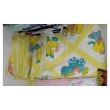 Flannel, Cotton, Some are cut for blankets, Remnant Material, in Covered Tote