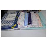 Flannel, Cotton, Some are cut for blankets, Remnant Material, in Covered Tote