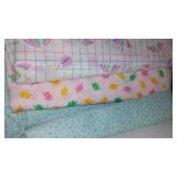 Flannel, Cotton, Some are cut for blankets, Remnant Material, in Covered Tote