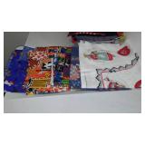 Flannel, Cotton, Some are cut for blankets, Remnant Material, in Covered Tote