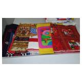 Flannel, Cotton, Some are cut for blankets, Remnant Material, in Covered Tote