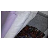 Quilted, Corduroy, Cotton, Terrycloth, Batting Remnant Material in Covered Tote