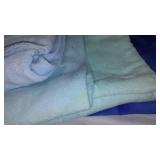 Quilted, Corduroy, Cotton, Terrycloth, Batting Remnant Material in Covered Tote