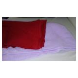 Quilted, Corduroy, Cotton, Terrycloth, Batting Remnant Material in Covered Tote