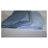 Quilted, Corduroy, Cotton, Terrycloth, Batting Remnant Material in Covered Tote