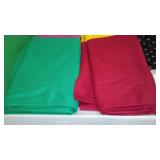 Fleece, Tulle, Upholstery Remnant Material in Covered Tote.