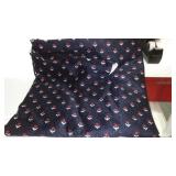 Fleece, Tulle, Upholstery Remnant Material in Covered Tote.