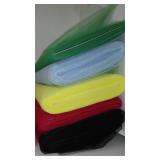 Fleece, Tulle, Upholstery Remnant Material in Covered Tote.