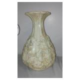 Vintage Shabby Chic Ornate White Acantus Leaves Vase, Garden Pots and more.