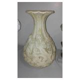 Vintage Shabby Chic Ornate White Acantus Leaves Vase, Garden Pots and more.
