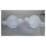 Vintage Shabby Chic Ornate White Acantus Leaves Vase, Garden Pots and more.