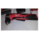 Milwaukee 18V ½ in. Hammer Drill/Driver, Jig saw, and 3/8 Right Angle Drill.