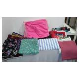 Ribbed Knit, Cotton, Jersey. Remnant Material in Covered Tote