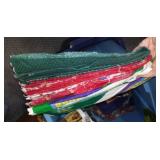 Cotton, Jean, Fleece. Remnant Material in Covered Tote.