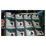 Cotton, Jean, Fleece. Remnant Material in Covered Tote.