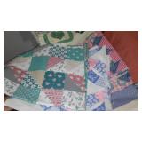 Cotton, Jean, Fleece. Remnant Material in Covered Tote.