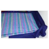 Cotton, Jean, Fleece. Remnant Material in Covered Tote.