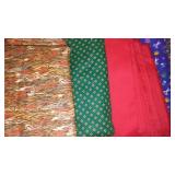 Cotton, Jean, Fleece. Remnant Material in Covered Tote.