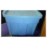 Cotton, Jean, Fleece. Remnant Material in Covered Tote.