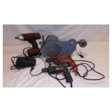 Drills and Belt Sander.