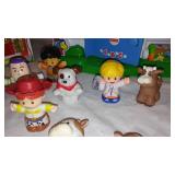 Fisher Price Barn, Melissa and Doug Barn, John Deere Tractors, and Little People.