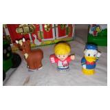 Fisher Price Barn, Melissa and Doug Barn, John Deere Tractors, and Little People.