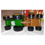 Fisher Price Barn, Melissa and Doug Barn, John Deere Tractors, and Little People.