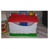 Fisher Price Barn, Melissa and Doug Barn, John Deere Tractors, and Little People.