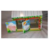 Fisher Price Barn, Melissa and Doug Barn, John Deere Tractors, and Little People.