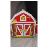 Fisher Price Barn, Melissa and Doug Barn, John Deere Tractors, and Little People.