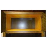 Wood Cabinet and 2 Drawer Filing Cabinet.