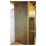 Wood Cabinet and 2 Drawer Filing Cabinet.