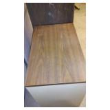 Wood Cabinet and 2 Drawer Filing Cabinet.
