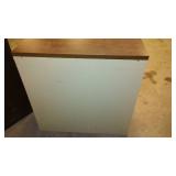 Wood Cabinet and 2 Drawer Filing Cabinet.