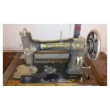 White Rotary Sewing Machine and Cabinet