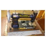 White Rotary Sewing Machine and Cabinet